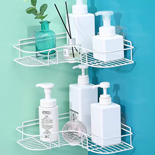 Laigoo Adhesive Shower Caddy, NonDrilling Corner Shelf Hanging