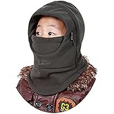 ZZLAY Children's Balaclavas Hat Thick Thermal Windproof Ski Cycling Face Mask Caps Hood Cover Adjustable Cap