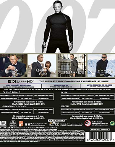 Pack James Bond Daniel Craig Incluye Casino Royale Skyfall Quantum Of Solace Spectre 4k Uhd Blu Ray Amazon Es Daniel Craig Ralph Fiennes Ben Whishaw Naomie Harris Rory Kinnear Christoph