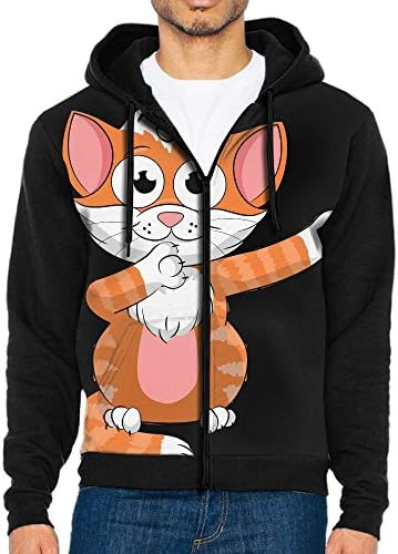 Cute Funny Unicorn Cat Zipper Hoodies Jacket Men's Sweatshirt Pullover