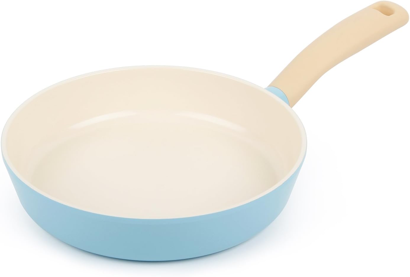 Amazon Co Jp Neoflam Retro 9 5 Inch Cast Aluminum Frying Pan With Soft Touch Handle And Ecolon Non Stick Coating By Neoflam Kitchen Housewares