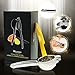 Lemon Squeezer Bundle Superior Quality Manual Citrus Orange Juicer W/Free Ceramic Knife. 304 Grade Stainless Steel In Premium Gift Box (1 Unit)