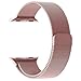 Apple Watch Band, Milanese Loop Mesh Smooth Stainless Steel Strap Freely Fully Magnetic Closure Clasp Metal Strap Wrist Band Replacement Bracelet for Iwatch & Sport & Edition (38mm Gold)