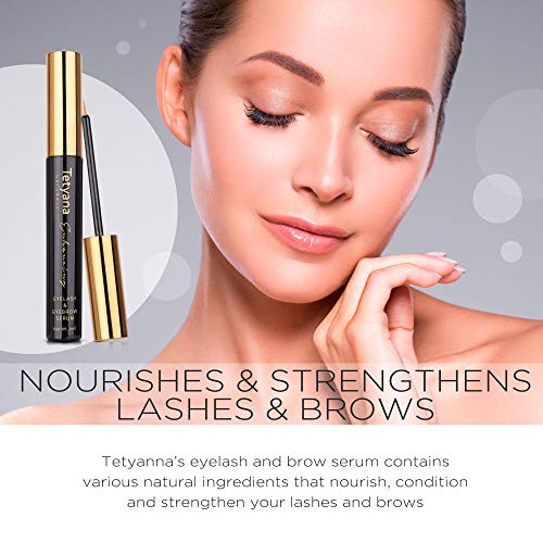 Tetyana naturals Eyelash Growth Serum for Gorgeous and Long Eyelashes & Eyebrows, with Natural Ingredients, Results within 2 Weeks