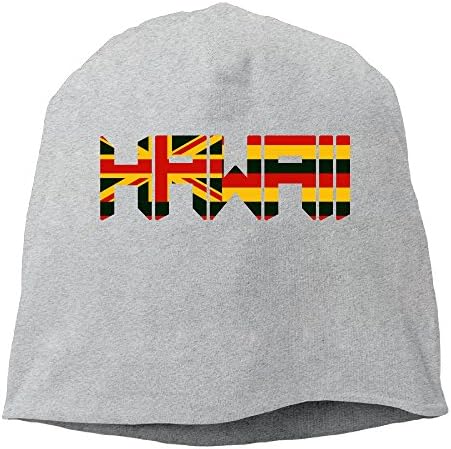 Unisex Flag Of Hawaii Adult Fashion Head Cap Wool Beanies Cap Ash