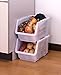 JapanBargain Japanese Stackable Bin Kitchen Stocker #6089, White