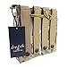 Loglife Tactical Magazine Pouch Holds Holster Double Pistol Mag Pouch Stacker M4/M16 Open Top 1000d with Bungee System (CP)
