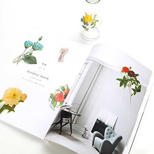 Molshine Flower Stickers Pack(279Pcs) Various Special Shaped Retro Sticker Decals for Personalize Laptops, Skateboards, Luggage, Cars, Bumpers, Bikes, Bicycles, Books