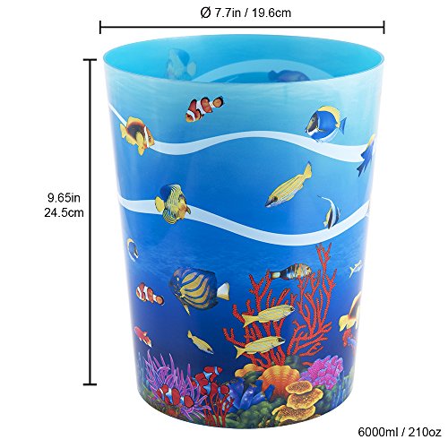 Allure Home Creations Under The Sea 4-Piece Bathroom Accessory Set- 1 Lotion Pump, 1 Toothbrush Holder, 1 Soap Dish and 1 Wastebasket