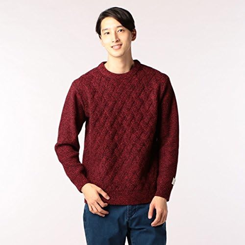 Amazon フレディ グロスター メンズ Fredy Gloster ケーブルプルオーバーニット ピンク L セーター 通販