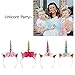 Eworld -6 Pcs Baby Golden Sliver Unicorn Horn Headband - Rose Flower Hairband Animal Photo Props with Glitter Ears for Unicorn Birthday Cosplay Party (Unicorn)