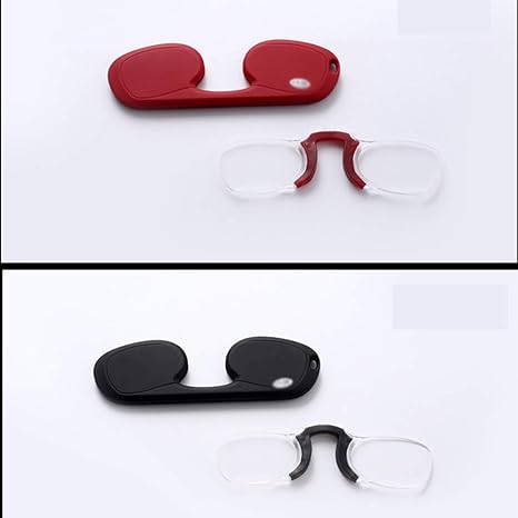 Amazon Co Jp アームレス老眼鏡 快適なクリップオンノーズ ユニセックス キーホルダー ギフトカバー 2 個 ホーム キッチン