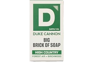 Duke Cannon Supply Co. Extra Large Big Brick Bar Soap - Men's Triple-Milled Bar Soap with Masculine Scents - Forest Air + Birchwood - All Skin Types - High Country, 10 oz