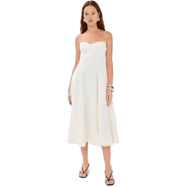 simkhai analise bustier midi dress Simkhai Women's Analise Linen Bustier Midi Dress