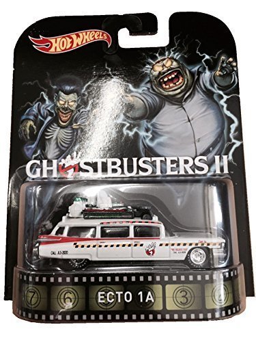 Ghostbusters 2 Ecto-1A Hot Wheels 2015 Retro Series 1/64 Die Cast Vehicle