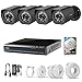Zmodo 4 Channel HDMI NVR 4x720p HD Security Outdoor Camera Smart PoE System (1TB HDD),Weatherproof Cameras Remote Access Motion Detection Night Vision Available