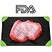 Rapid Defrosting Tray For Fast Thawing Meat Or Frozen Food-Safety, Economic, No Electricity, No Lost Food Flavors, With Green Silicone Border