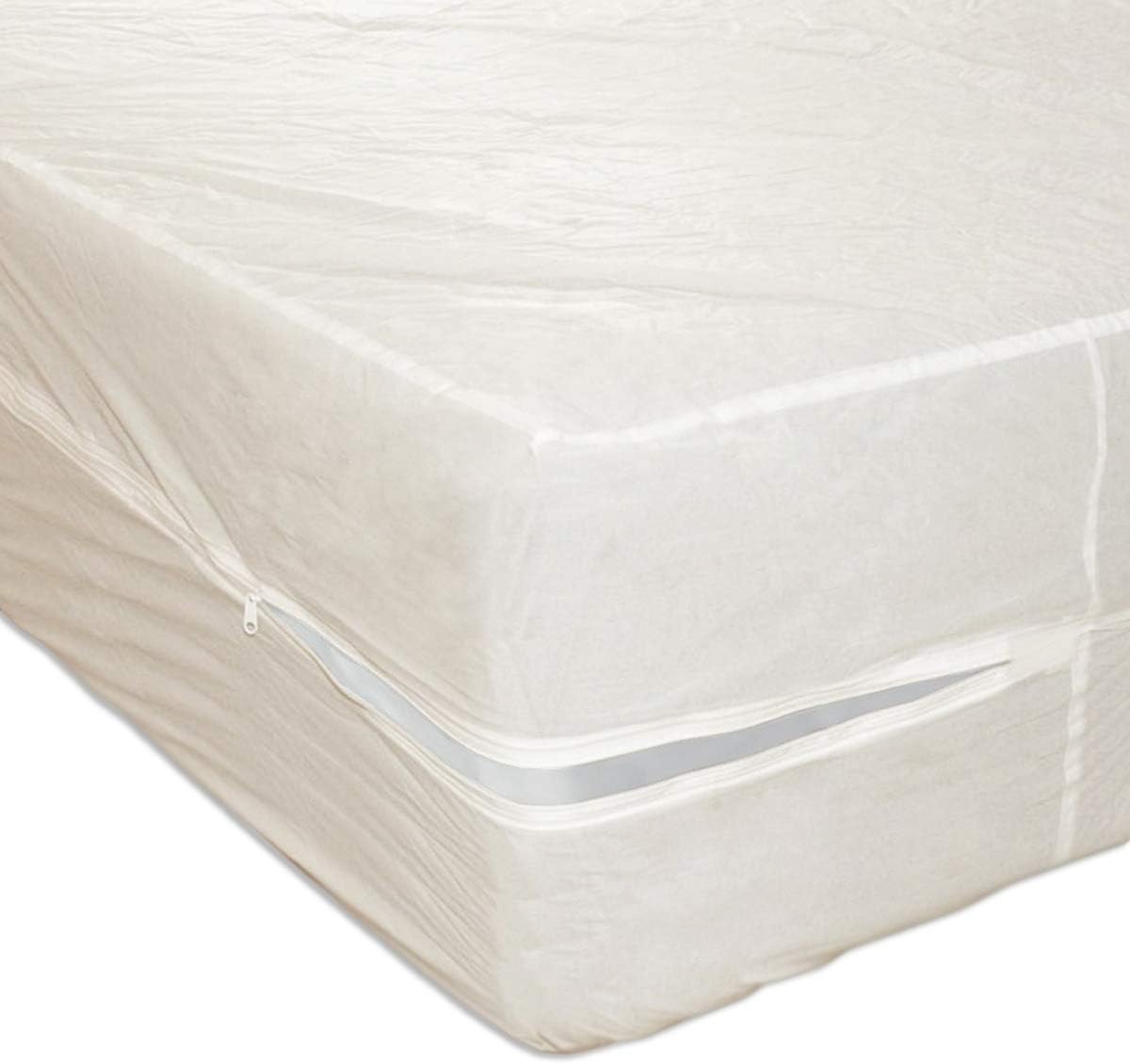 Linen Store Mattress Cover, Queen, Off-White