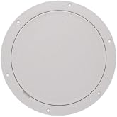TCH Hardware 4" 6" 8" Black White Grey Round Deck Plate Inspection Hatch - Detachable Water Tight Lid Cover