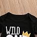 ONE'S Baby Boys Girls Wild One First Birthday Bodysuit Romper Outfits (100(12-18 Months))