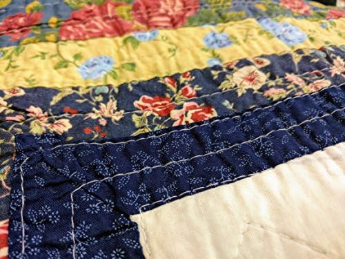 DaDa Bedding DXJ100286 Spring Patio Cotton Patchwork 5-Piece Quilt Set, King