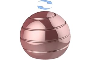 PANSHI Metal Kinetic Desk Toy, Optical Illusion Fidget Spinning Top Ball, Unique Executive Stress Relief Gift for Adults & Kids