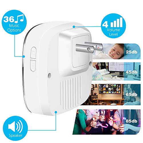 Anko Wireless Doorbell, Plug and Play Waterproof Door Bell Kit, 1000 Feet Operating Range, 36 Chimes Quality Sound, 4 Levels Adjustable Volume, Led Flash Indicator (1 Push Button and 2 Receiver)