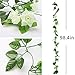HEJIAYI 3 Pack 96 Inch Rose Vine Silk Flower Garland Artificial Flowers Plants Leaf Vine for Home Wedding Decoration (White)