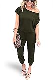 Alelly Women's Sexy Off Shoulder Elastic Waist Beam