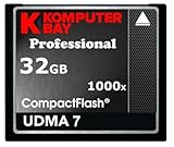 KOMPUTERBAY 32GB Professional COMPACT FLASH CARD CF 1000X 150MB/s Extreme Speed UDMA 7 RAW 32 GB
