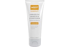 MG217 Dandruff Shampoo & Conditioner, 3percent Salicylic Acid Shampoo & Conditioner, 8 oz Tube, Clear