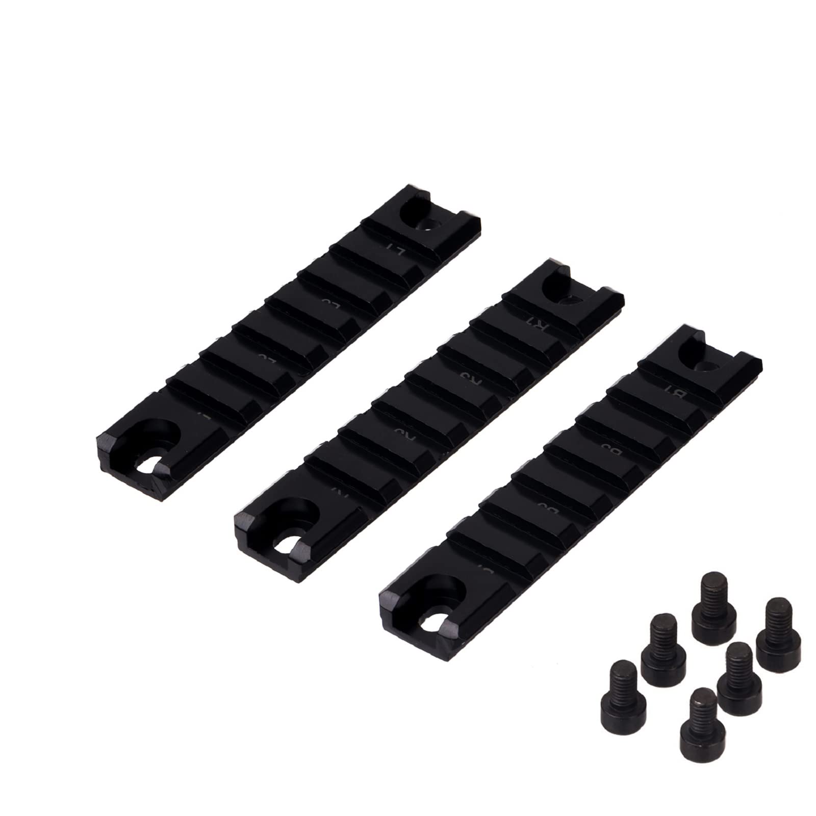 ToopMount Airsoft Picatinny Rail G36 Tactical Short 20mm Picatinny Rail Base Mount Set 3-Piece Rail System for Hunting Aluminum Complete with 6 Hex Screws