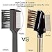 Premium Makeup Brush Set, 12pcs Cosmetic Brushes for Foundation Blending Blush Eyebrow Concealer Eye Shadow, Metal Eyelash Comb Included, Cruelty Free Synthetic Fiber Bristles Golden Black