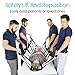 Vive Transfer Blanket with Handles 77” x 38.5” - Bed Positioning Pad, Straps - Reusable, Washable Patient Lifting Device Body Lift, Turning, Sliding Moving - Caregiver, Family Aid, Bedridden, Elderly