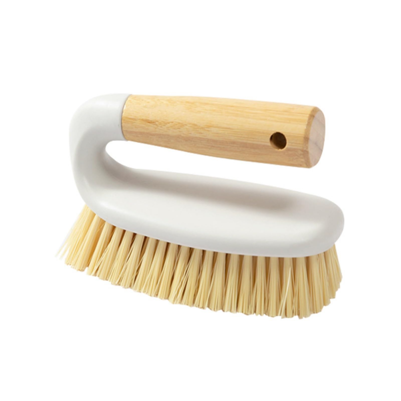 Photo 1 of XFSPYY Wooden Handled Brush, Stiff Bristle Gravity Cleaning Brush, Multi-Purpose Brush for Bathroom Sinks, Floors, Carpets, Pools, Kitchens, Tiles, White.