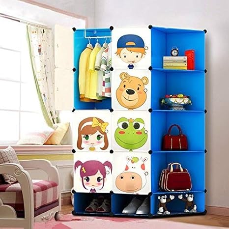 New Kids 8 Cubes Wardrobe Childrens Storage Cabinet Boxes