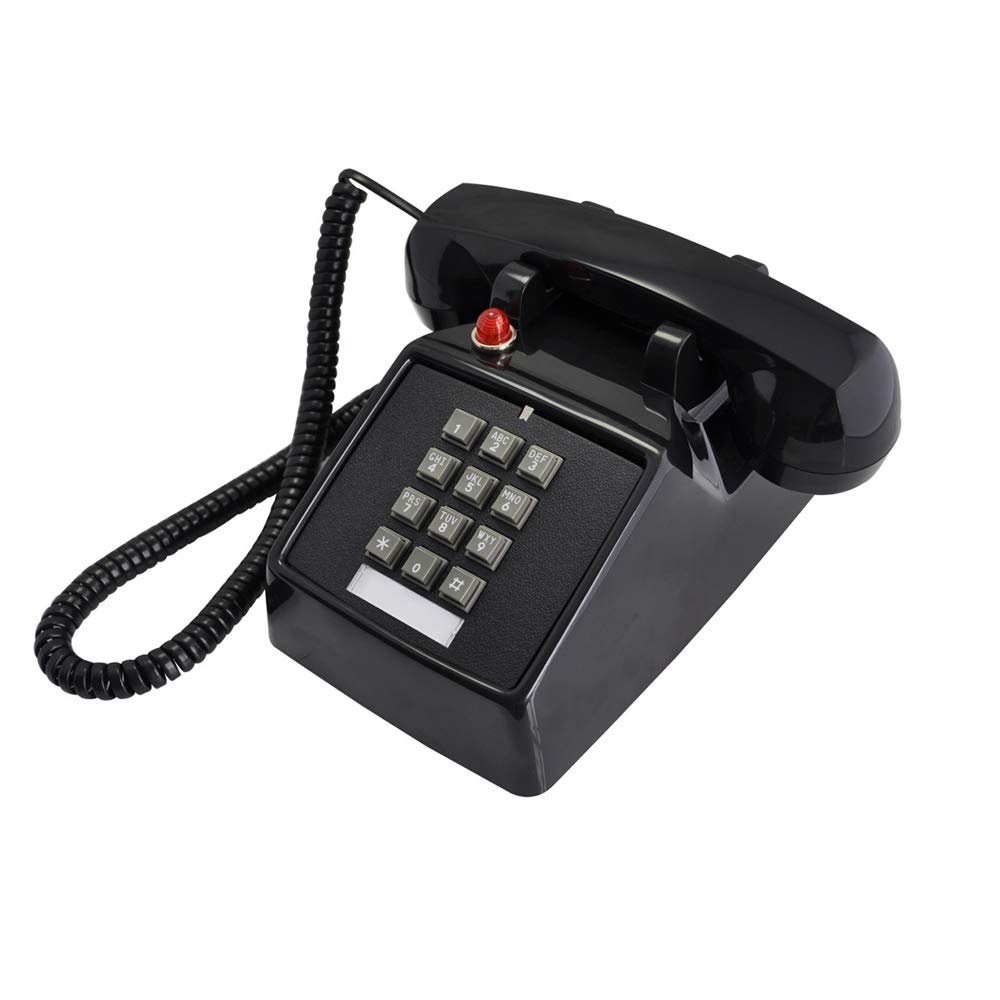 TelPal Corded Telephones Landline Home Phone Single Desk Old School Phone Hearing Impaired Telephones for Seniors Old Fashion Phones for Home & Hotel Wired Telefono Antiguo Extra Loud Ringer