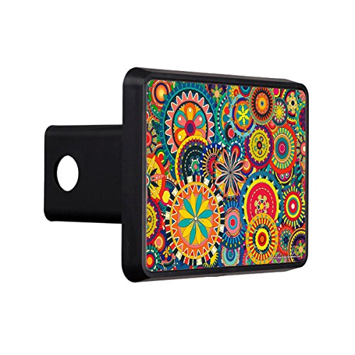 Airstrike Retro Floral Trailer Hitch Cover, Flower Girl Trailer Hitch