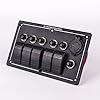 Iztoss-Waterproof-5-Gang-Aluminum-LED-Rocker-Switch-Panel-Power-Socket-Marine-Boat