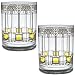 Culver Frank Lloyd Wright DOF Double Old Fashioned Glass 14-Ounce (Gift Boxed Set of 2, Tree of Life)