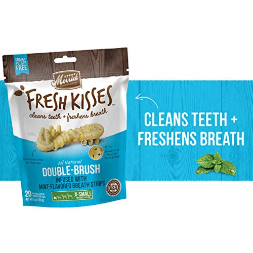Merrick Fresh Kisses Oral Care Dental Dog Treats For Dogs Extra Small