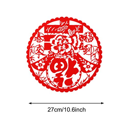 partyGO 10 Pcs Chinese Intangible Cultural Heritage Chinese Big Character Fu for Spring Festival Chi - //coolthings.us