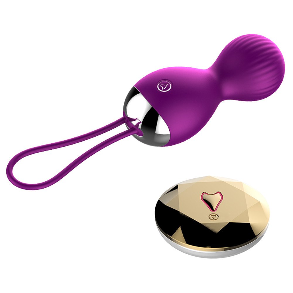 Weyes Multifunctional 7 Frequency Wireless Remote Control Vibrating Egg/Kegel Ball for Women (Purple)