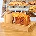 Bamboo Manual Adjustable Foldable Bread Machine Bread Slicer For Homemade Bread With Crumb Catcher Tray AND Eliminating The Generation Of Wood Chips By ISINO