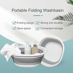 Hershii Collapsible Wash Basin Foldable Washing