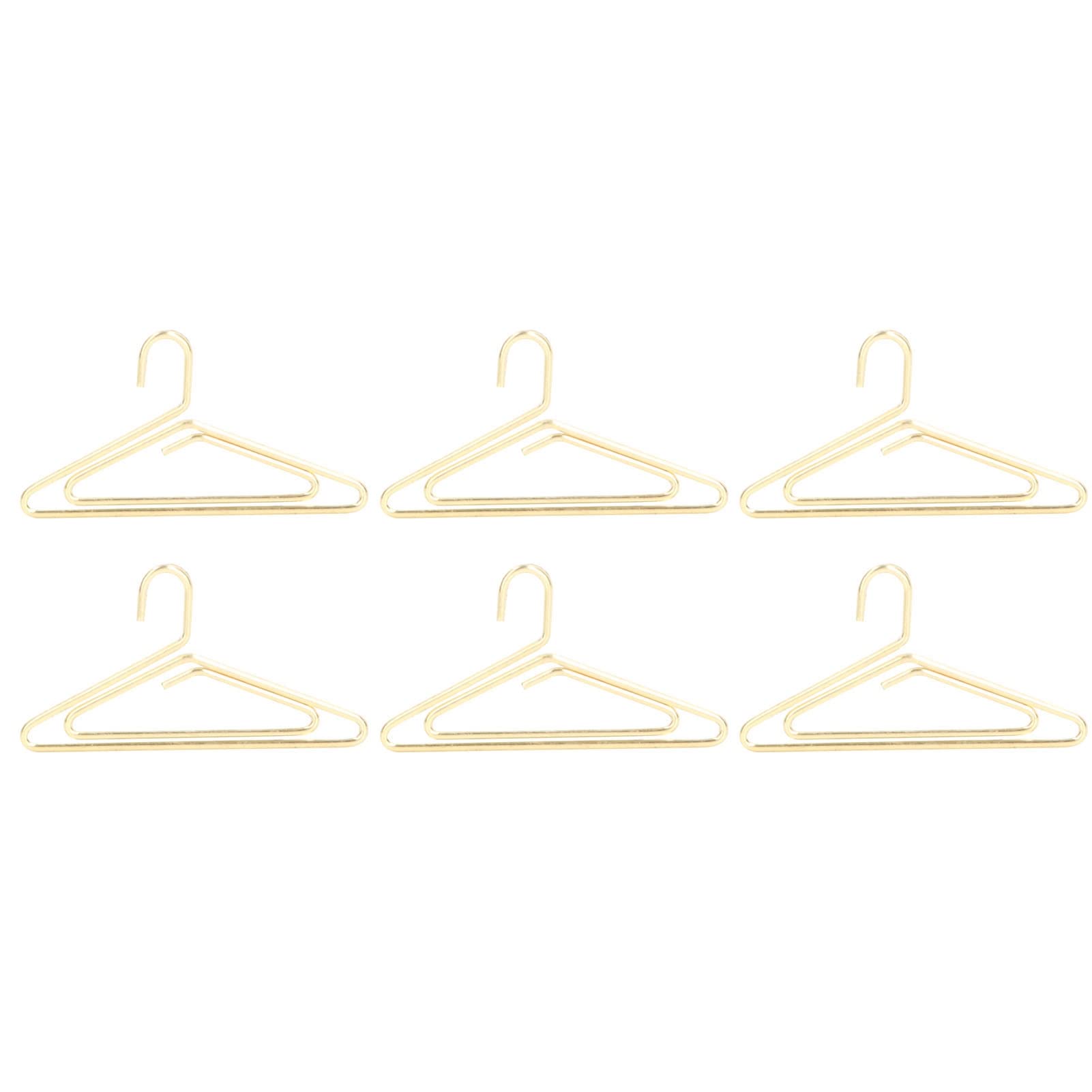 Emoshayoga Paper Clips Office Metallic Paper Clips 100pcs, Golden Electroplated Non-Skid Paper Clips for File Classification, Coat Hanger Organization