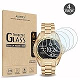 (4-Pack) Tempered Glass Screen Protector for Michael Kors MKT5001, Akwox [0.3mm 2.5D High Definition 9H] Anti Scratch Screen Protector for Michael Kors MKT5001