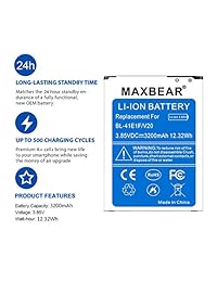 Batería V20, MAXBEAR [3200mAh] Batería de iones de litio de repuesto para LG V20 BL 44E1F H918 (T Mobile),H910 (AT&T),VS995 (Verizon),H990 (US Cell),LS997 (Esprintación) V20 Batería de repuesto