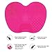LYNN Silicone Makeup Brush Cleaning Mat, Makeup Brush Cleaner,Makeup Brush Cleaner Pad,Cosmetic Brush Cleaning Mat Portable Washing Tool Scrubber with Suction Cup (Rose-Big Size)