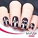 Whats Up Nails - Heartbeat Tape Nail Stencils Stickers Vinyls for Nail Art Design (1 Sheet, 20 Stencils)